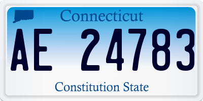 CT license plate AE24783