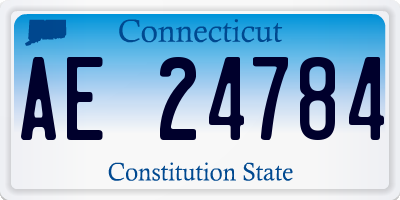 CT license plate AE24784