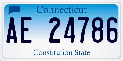 CT license plate AE24786