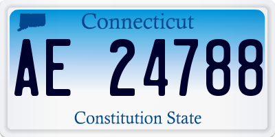 CT license plate AE24788