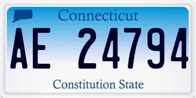 CT license plate AE24794