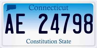 CT license plate AE24798