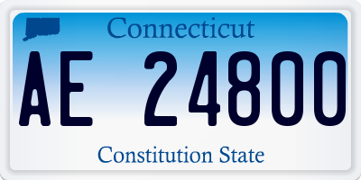 CT license plate AE24800
