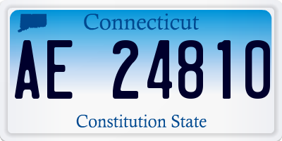 CT license plate AE24810