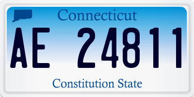 CT license plate AE24811