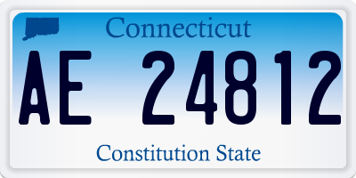 CT license plate AE24812