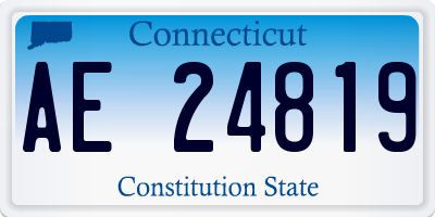 CT license plate AE24819