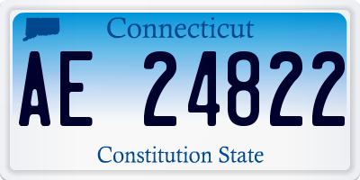 CT license plate AE24822