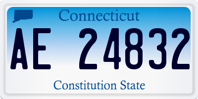 CT license plate AE24832