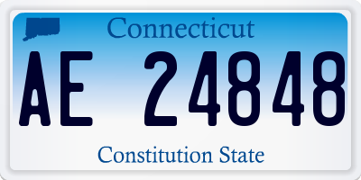 CT license plate AE24848