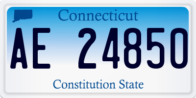 CT license plate AE24850
