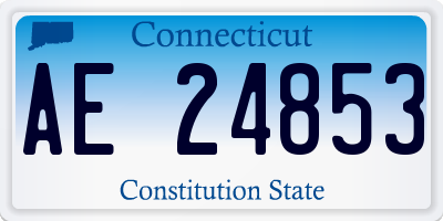 CT license plate AE24853
