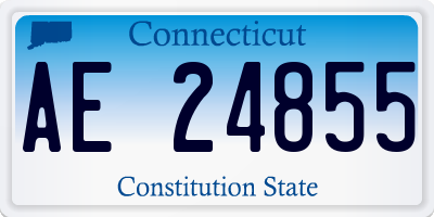 CT license plate AE24855