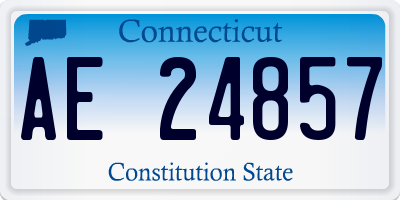 CT license plate AE24857