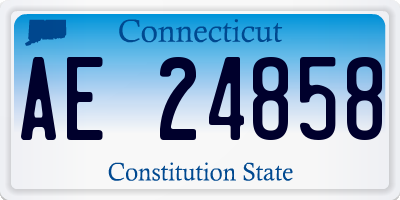CT license plate AE24858
