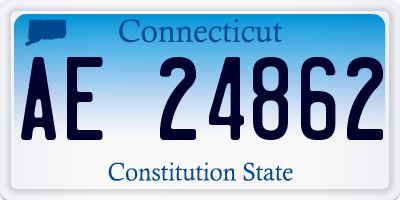 CT license plate AE24862