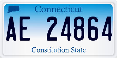 CT license plate AE24864