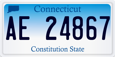 CT license plate AE24867