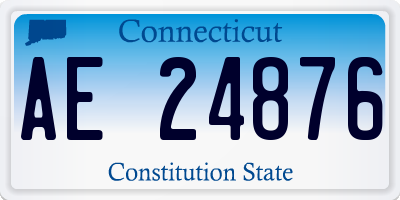 CT license plate AE24876