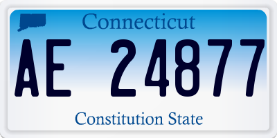 CT license plate AE24877