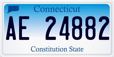 CT license plate AE24882