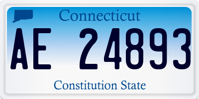 CT license plate AE24893
