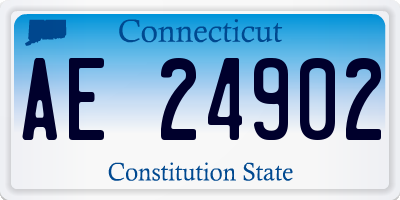 CT license plate AE24902
