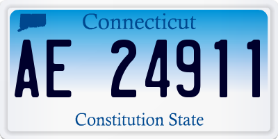 CT license plate AE24911
