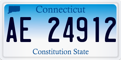 CT license plate AE24912