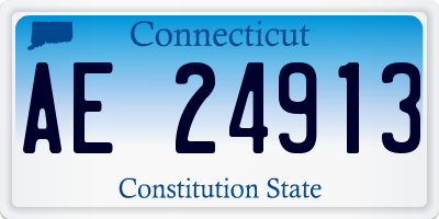 CT license plate AE24913