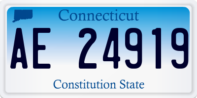 CT license plate AE24919