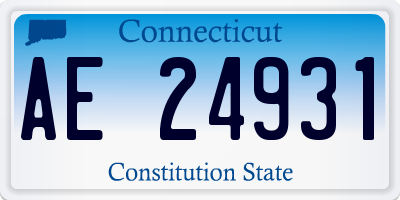 CT license plate AE24931