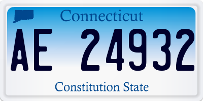 CT license plate AE24932