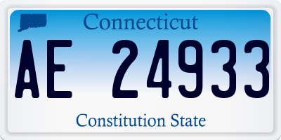 CT license plate AE24933