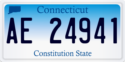 CT license plate AE24941