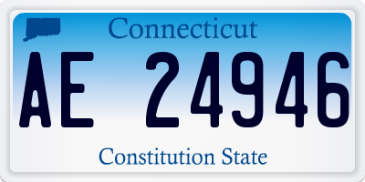 CT license plate AE24946