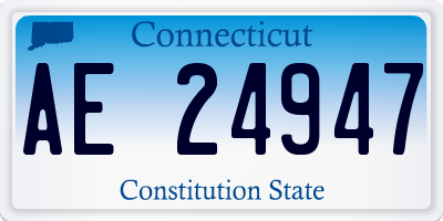 CT license plate AE24947