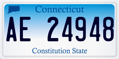 CT license plate AE24948