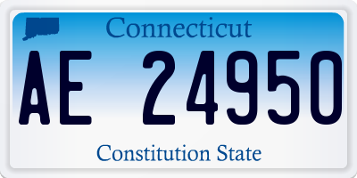 CT license plate AE24950