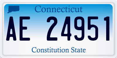 CT license plate AE24951