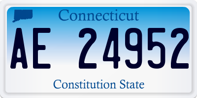 CT license plate AE24952