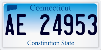 CT license plate AE24953
