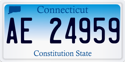 CT license plate AE24959