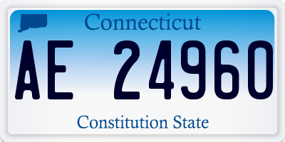 CT license plate AE24960