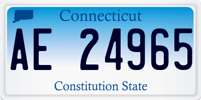 CT license plate AE24965