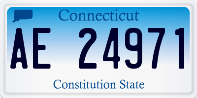 CT license plate AE24971