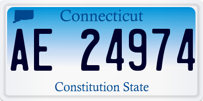 CT license plate AE24974