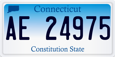 CT license plate AE24975