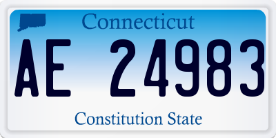 CT license plate AE24983
