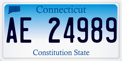 CT license plate AE24989
